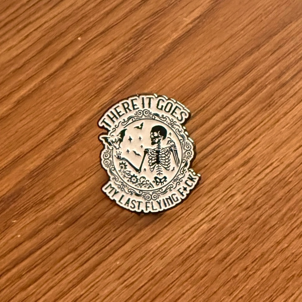 Women’s Jewelry Fashion Adorable Cute Skeleton Enamel Pin with Humorous Text
